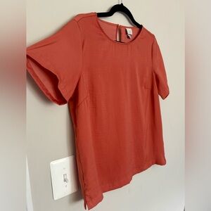 a new day Coral Round Neck Top